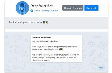 deepfake bot telegram|This one is the best Telegram bot for creating fakes!